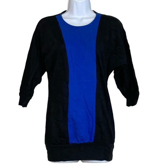 Urban Outfitters Short Sleeved Sweatshirt Top Color Block Dolman Sleeves XS - Picture 1 of 14